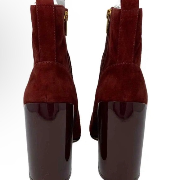 Vince Camuto Burgundy Suede Block Heel Bootie - Picture 2 of 2